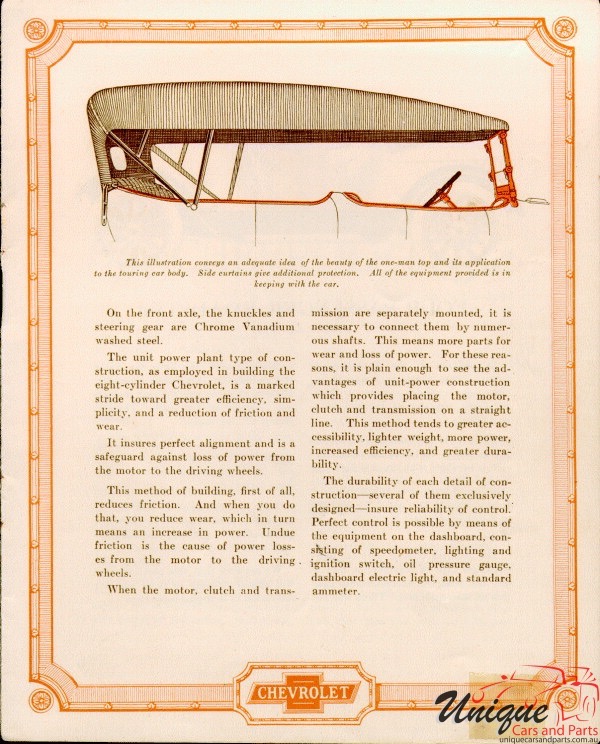 1918 Chevrolet V8 Brochure Page 3